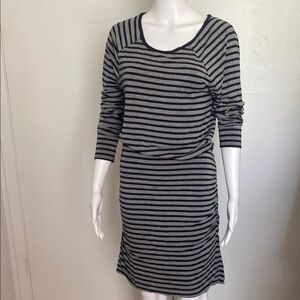 Striped Gray and Black Women's Dress